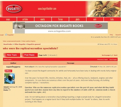 Bugattibuilder.com forum 