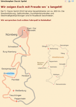 Streckenplan Classic Sprint