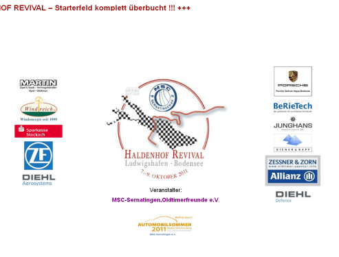 Haldenhof Revival +++ MSC Sernatingen Ludwigshafen ++++ MSC-Sernatingen Oldtimer Club