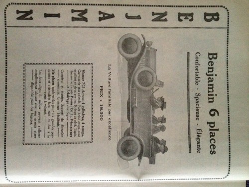 Benjamin 1925 6 Sitzer