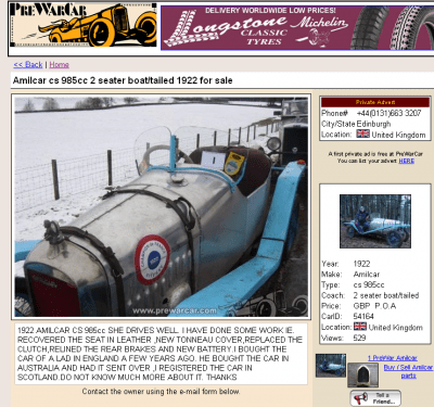 Amilcar CS auf Prewarcar