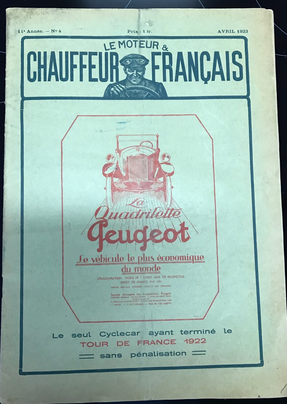 Le Moteuer Chauffeur Francais April 1923