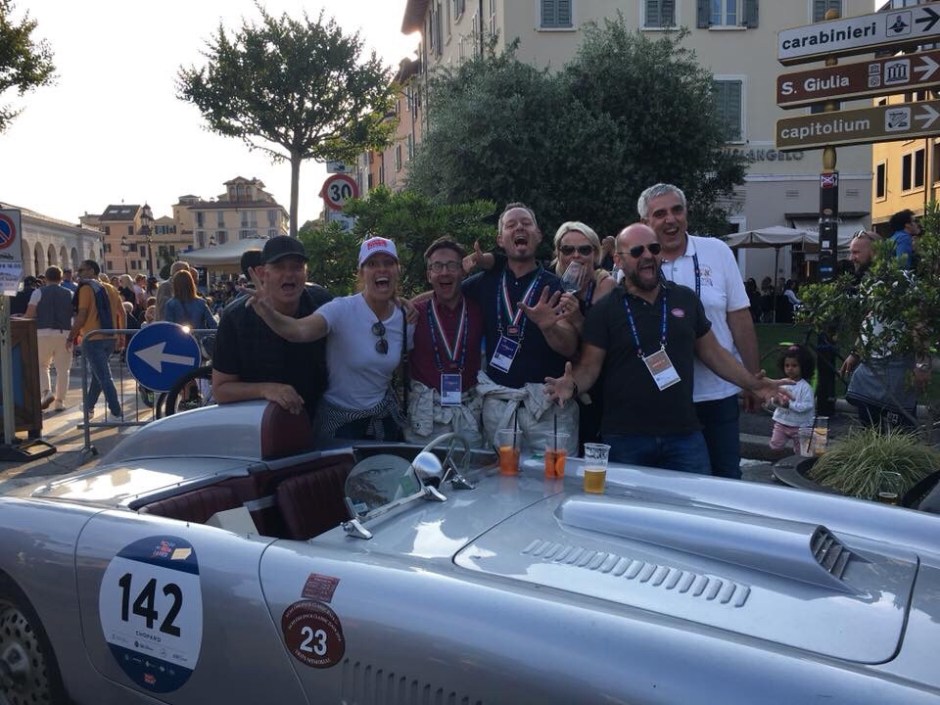 Feier bei der Mille Miglia
